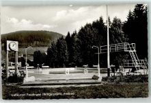 57334 W5928 Feudingen , Kr Wittgenstein Gebrauchsspuren Schwimmbad Sprungbrett