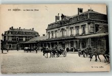44000 Nantes - La Gare de L Etat Kusche Uhr Bahnhof