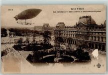 Paris Champs Elysee Zeppelin 1908 Gebrauchsspuren