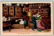 Frisson d`Amour Autour des lits clos bretons Spinnrad Motiv Frankreich