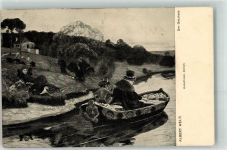 Zürich sign.Welti Albert Der Geizhals Kunsthaus Teufel 1919 Künstlerkarte