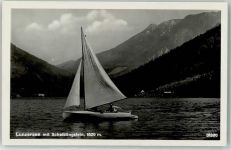 3293 Lunz am See - Lunzersee mit Scheiblingstein Segelboot