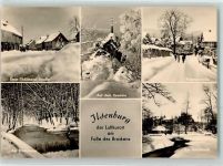 38871 O3705 Ilsenburg Foto AK Ersnt-Thälmann Straße Ilsestein Kroatenstrasse Winter