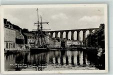 29600 Morlaix - Le Bassin et le Viaduc Viadukt Brücke Schiff