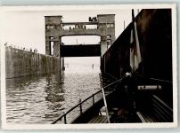 68680 Kembs Foto AK Kraftwerk grosse Schleuse Kembser Kanal