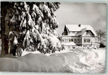 72250 W7290 Zwieselberg , Württ Gebrauchsspuren Hotel Tannenhof Winter Foto Metz Foto AK