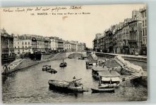 44000 Nantes 1917 - Vue prise du Pont de la Bourse Boot Dampfer