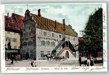 68100 Mulhouse Mülhausen 1904 Lithographie Rathaus