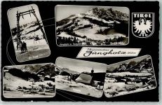 6691 Jungholz ,Tirol 1960 Winter mit Kirche Unserer Lieben Frau Mariae Namen und Sorgschrofen Skilift Kapelle Ortsteil Langenschwand