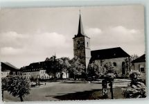 95163 W8687 Weißenstadt - Marktplatz Kirche St. Jakobus Litfaßsäule