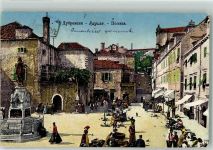 Dubrovnik Ragusa 1928 - Marktszene Denkmal