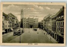 02763 O8800 Zittau 1915 - Rathaus Markt Straßenbahn