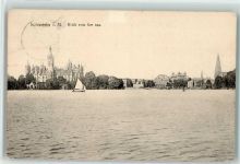 19053 O2750 Schwerin , Meckl 1907 - Segelboot