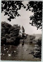71540 W7157 Murrhardt FOTO KEINE AK Walterskirche mit Feuersee Ort handschriftlich
