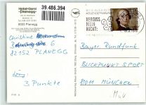 82152 W8033 Planegg 1994 Werbe AK Hotel Garni Planegg Gumstraße 13