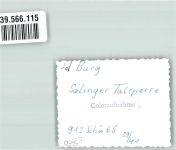 42651 W5650 Solingen FOTO KEINE AK Haus Fahne Burg Solinger Talsperre Ort handschriftlich Foto Original aus Archiv eines Ansichtskartenverlags