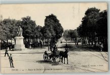 37000 Tours 1910 - Statue de Balzac et Avenue de Grammont