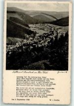 98693 O6313 Manebach Foto AK Luftkurort Thüringer Wald Gedicht Goethe