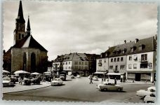 66482 W6660 Zweibrücken , Pfalz Gebrauchsspuren mit Alexanderkirche und Marktszene