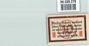 Marienwerder Kwidzyn Notgeldschein Notgeld 10 Pfennig