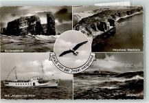 27498 W2192 Helgoland Foto AK M.S. Atlantis Möwe Schöning Foto