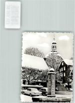 42651 W5650 Gräfrath FOTO KEINE AK Markt Winter Schnee Kirche Brunnen Auto Ort handschriftlich Foto Original aus Archiv eines Ansichtskartenverlags