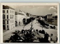 Split Spalato Gebrauchsspuren Denkmal Omnibus Straße Foto-AK
