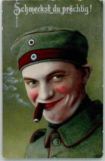 Soldate Schmeckst du prächtig Stempel SB Feldpost RKL Serie 2608-5 Zigarre