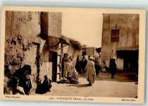 Taroudant Foto AK Tracht Marktplatz Le Souk