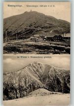 Schneekoppe 1916 Winter Riesengebirge