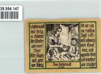 W7860 Schopfheim Schwarzwaldtracht 50 Pfennig Wappen Das Habermuß sign. J.P. Hebel Notgeld Deutschland 1921 Notgeldschein