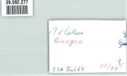 89522 W7928 Giengen an der Brenz FOTO KEINE AK Foto Original aus Archiv eines Ansichtskartenverlags mit Ev. Stadtkirche Ort handschriftlich