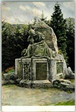 W7625 Gutach Schwarzwaldbahn Kriegsgefallenen-Denkmal Liebich C. 1931 Künstlerkarte