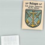42651 W5650 Solingen Gebrauchsspuren Vignette Reklame Kaffee Hag Nr. 55 Wappen Anker Schwerter