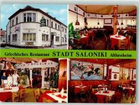 68804 W6822 Altlußheim Werbe AK Griechisches Gasthaus Stadt Saloniki Hauptstraße 1 Fotograf Schmidt