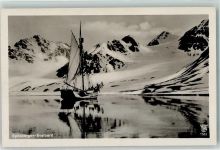 Svalbard Spitzbergen Foto AK Svalbard Segelschiff