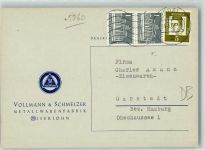58636 W5860 Iserlohn KEINE AK Vollmann und Schmelzer Metallwarenfabrik Geschäftskorrespondenz