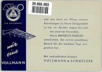 58636 W5860 Iserlohn KEINE AK Vollmann und Schmelzer Metallwarenfabrik Geschäftskorrespondenz