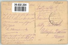 Feldpost WK I Beerenhändler Motiv Russland / Baltische Staaten 1916 Gebrauchsspuren