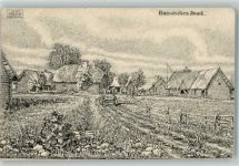 Feldpost WK I Russisches Dorf Motiv Russland / Baltische Staaten 1917 Künstlerkarte