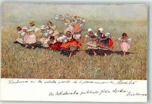 Tracht sign. Uprka, H. Frühling Trachten Tschechien Künstlerkarte