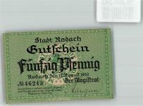 96476 W8634 Rodach b Coburg 1920 Notgeldschein 50 Pfennig