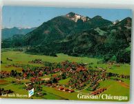 83224 W8217 Grassau , Chiemgau 1984 - Fliegeraufnahme