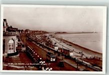 76600 Le Havre Foto AK Straßenbahn Schwimmbad Strand