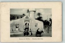 Tripolis 1911 Foto AK Uniform Tracht Moschee