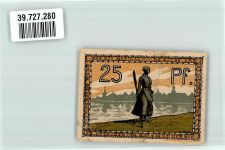 25813 W2250 Husum , Nordsee Gebrauchsspuren Notgeldschein Gutschein über 25 Pfennig