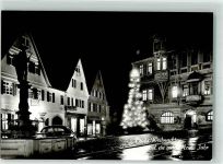 74321 W7120 Bietigheim -Bissingen Foto AK Gasthaus Tannenbaum Marktplatz Neujahr