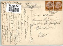 Nr. 4770 Mädchen mit Puppe und Puppenwagen Primus 1935 Gebrauchsspuren