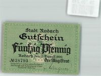96476 W8634 Rodach b Coburg 1920 Notgeldschein 50 Pfennig
