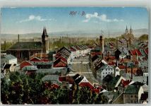 95028 W8670 Hof , Saale 1916 - Kirche Fabrik Turm Feldpost der 200. Infsnt. Div.